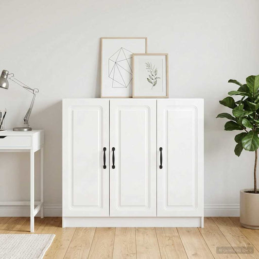 vidaXL Sideboard High Gloss White 89 x 34.5 x 77 cm Engineered Wood