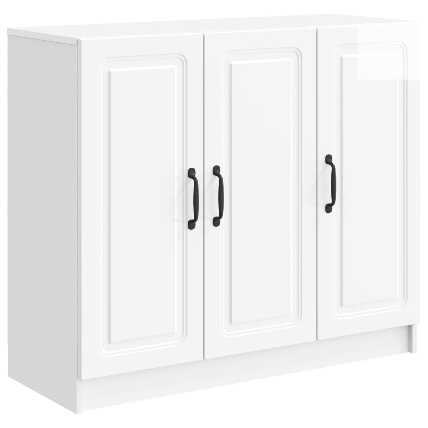 vidaXL Sideboard High Gloss White 89 x 34.5 x 77 cm Engineered Wood