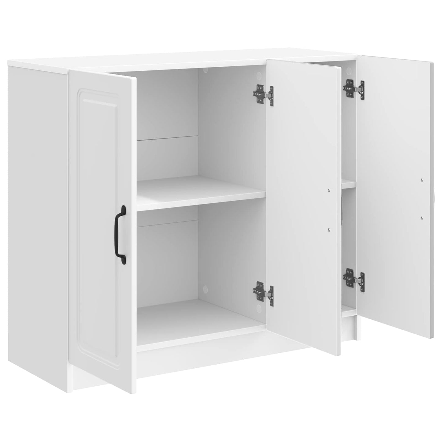 vidaXL Sideboard High Gloss White 89 x 34.5 x 77 cm Engineered Wood