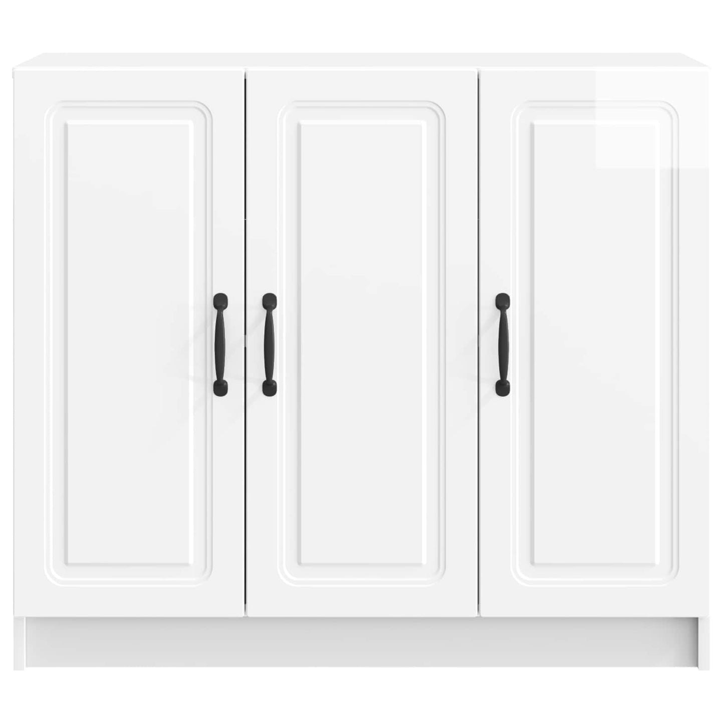 vidaXL Sideboard High Gloss White 89 x 34.5 x 77 cm Engineered Wood