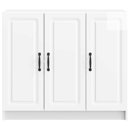 vidaXL Sideboard High Gloss White 89 x 34.5 x 77 cm Engineered Wood