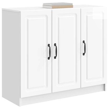 vidaXL Sideboard High Gloss White 89 x 34.5 x 77 cm Engineered Wood