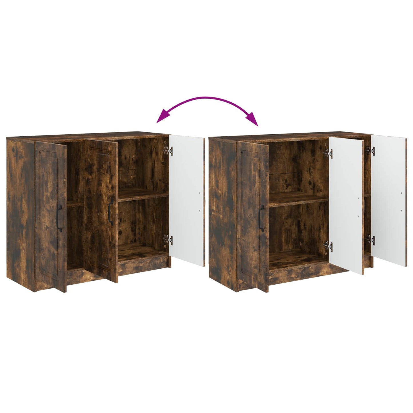 vidaXL Sideboard Smoked Oak 89 x 34.5 x 77 cm Engineered Wood