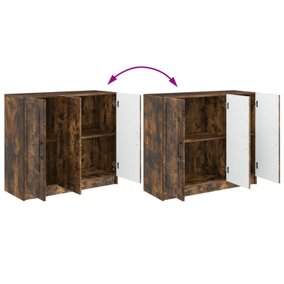 vidaXL Sideboard Smoked Oak 89 x 34.5 x 77 cm Engineered Wood