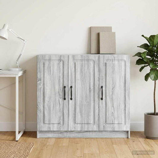 vidaXL Sideboard Grey Sonoma 89 x 34.5 x 77 cm Engineered Wood