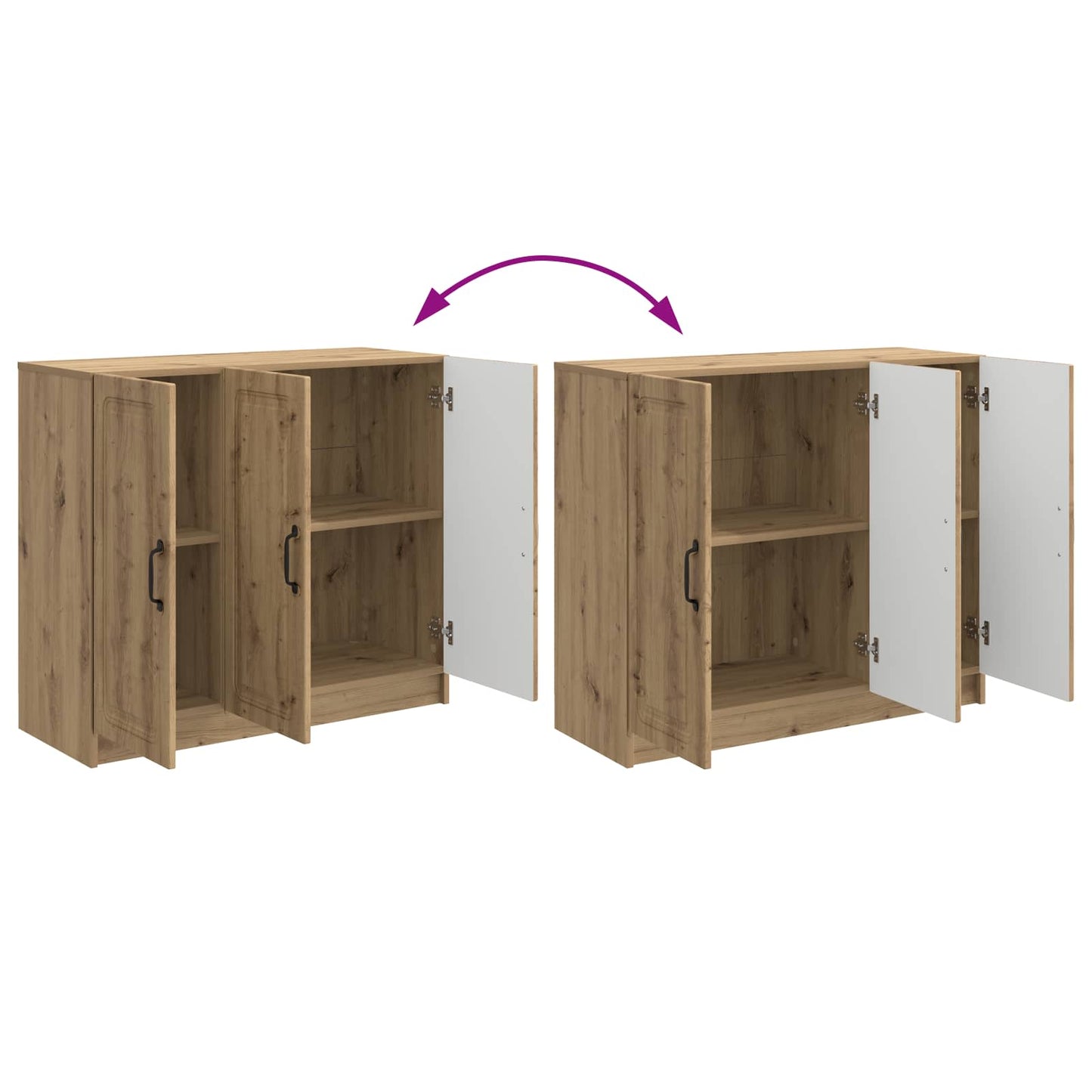 vidaXL Sideboard Artisan Oak 89 x 34.5 x 77 cm Engineered Wood