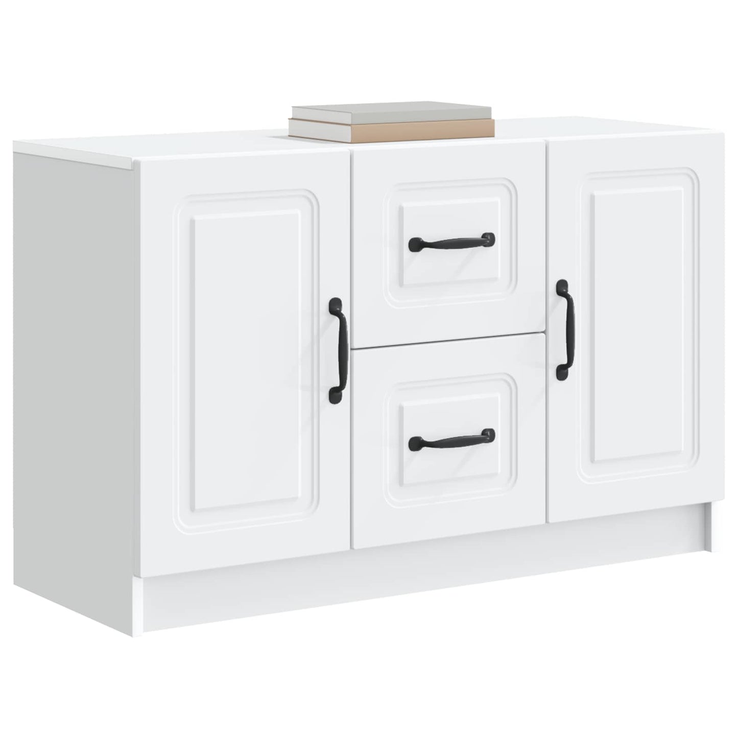 vidaXL Sideboard with Drawer White 89 x 34.5 x 57 cm Engineered Wood