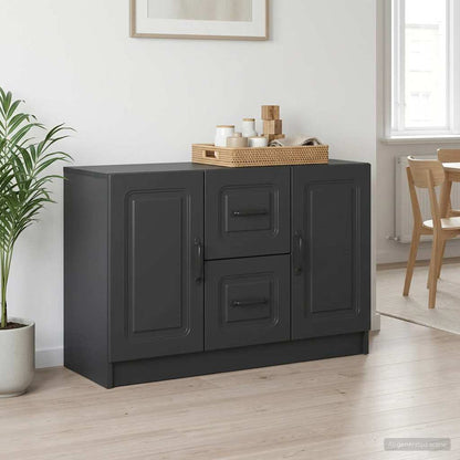vidaXL Sideboard with Drawer Black 89 x 34.5 x 57 cm Engineered Wood
