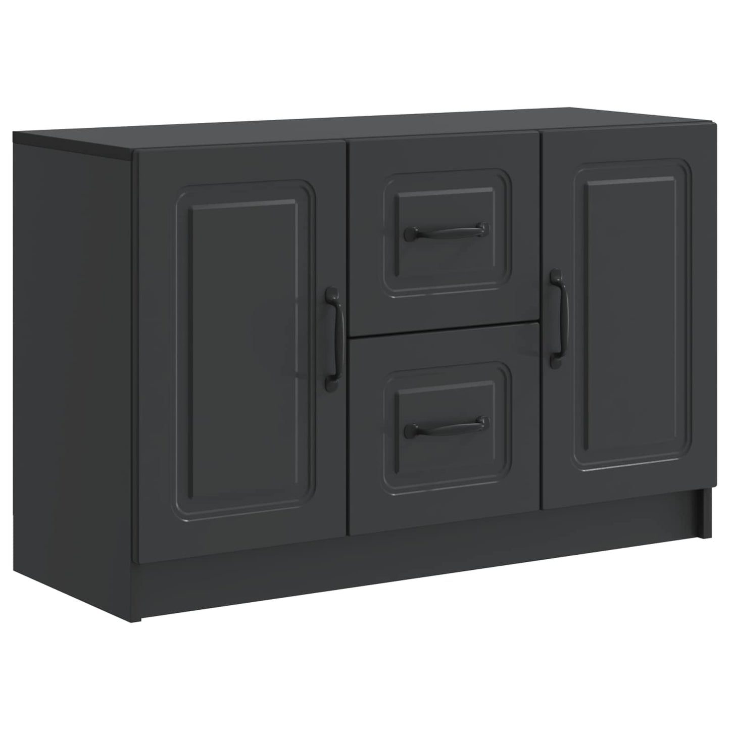 vidaXL Sideboard with Drawer Black 89 x 34.5 x 57 cm Engineered Wood
