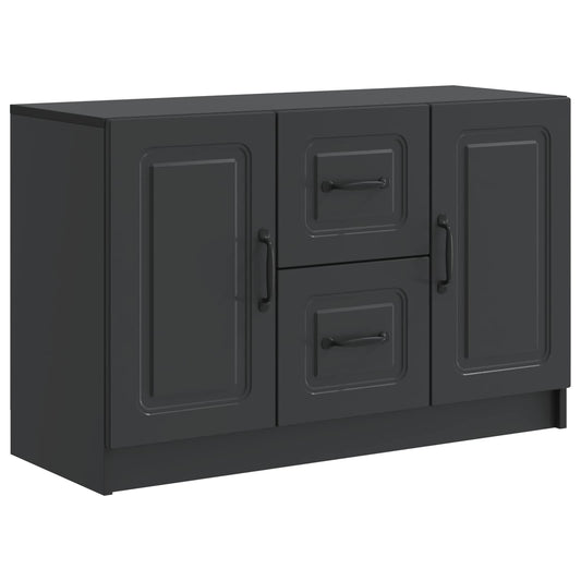vidaXL Sideboard with Drawer Black 89 x 34.5 x 57 cm Engineered Wood
