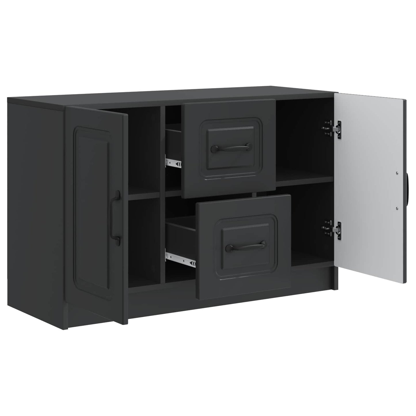 vidaXL Sideboard with Drawer Black 89 x 34.5 x 57 cm Engineered Wood