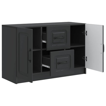 vidaXL Sideboard with Drawer Black 89 x 34.5 x 57 cm Engineered Wood