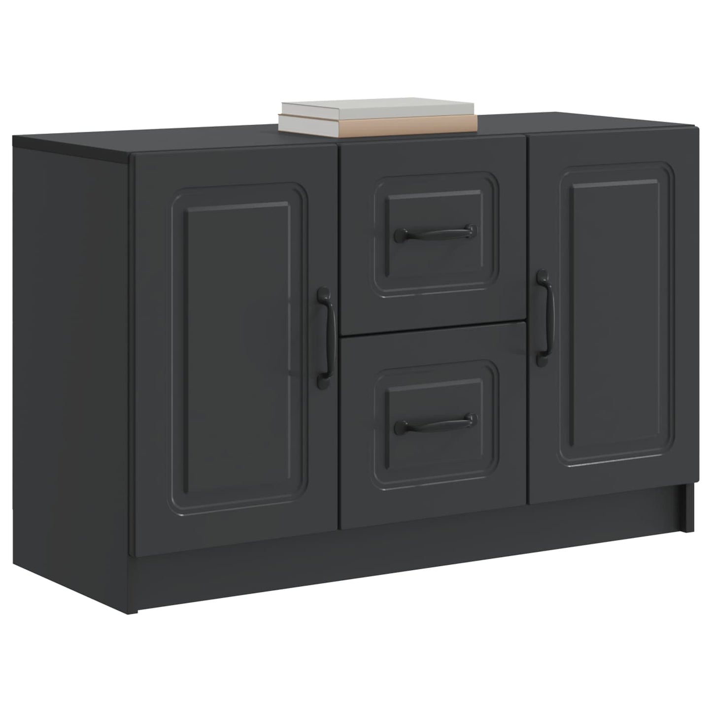vidaXL Sideboard with Drawer Black 89 x 34.5 x 57 cm Engineered Wood