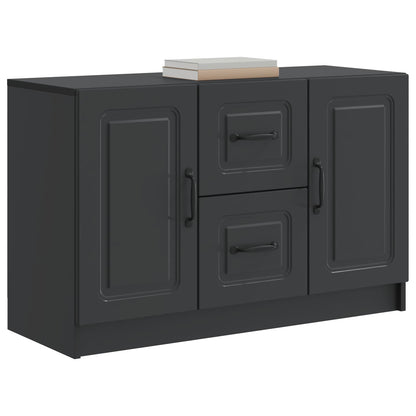 vidaXL Sideboard with Drawer Black 89 x 34.5 x 57 cm Engineered Wood
