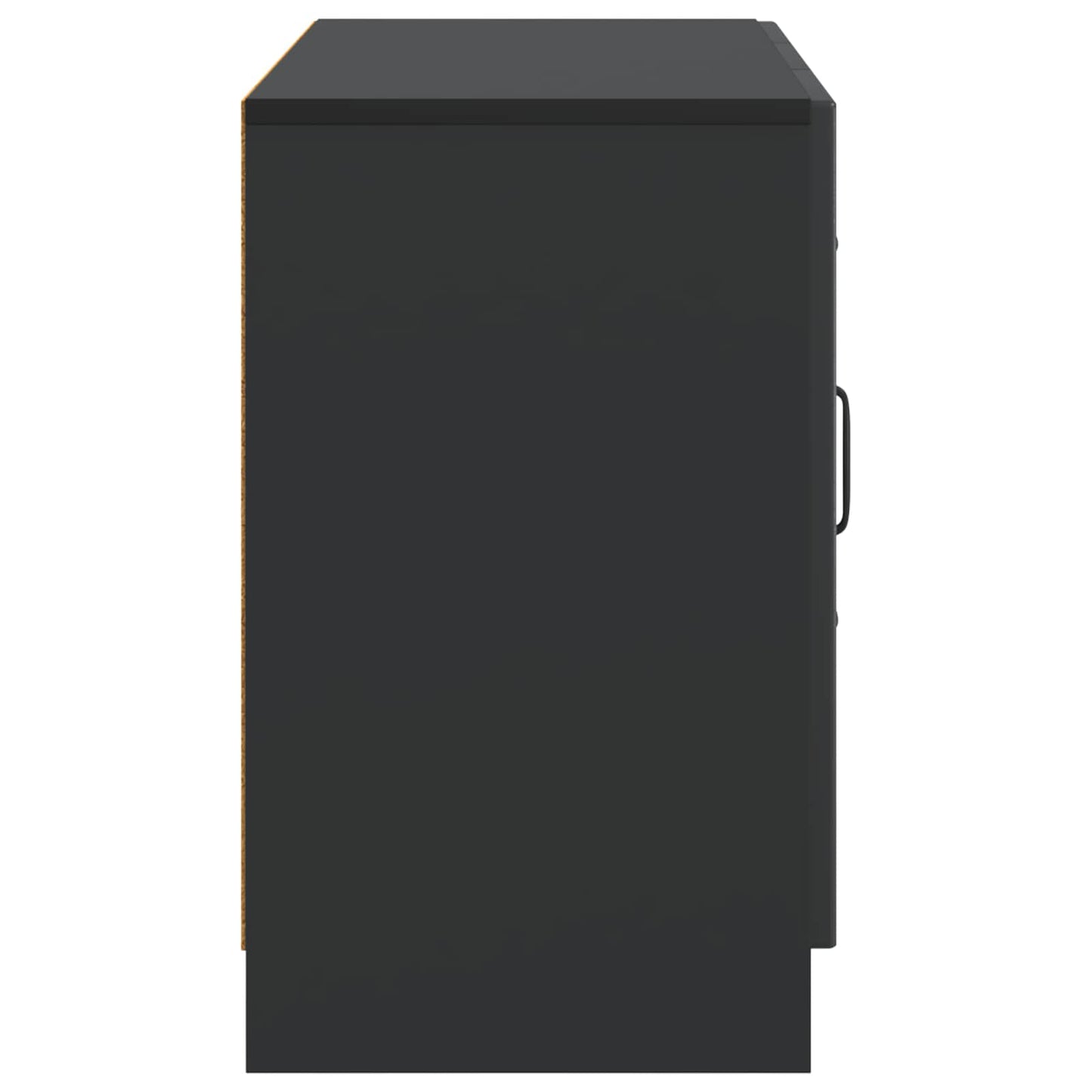vidaXL Sideboard with Drawer Black 89 x 34.5 x 57 cm Engineered Wood