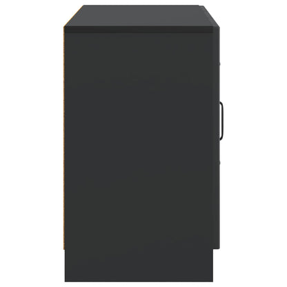 vidaXL Sideboard with Drawer Black 89 x 34.5 x 57 cm Engineered Wood