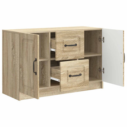 vidaXL Sideboard Sonoma Oak 89 x 34.5 x 57 cm Engineered Wood
