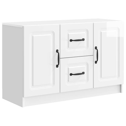 vidaXL Sideboard High Gloss White 89 x 34.5 x 57 cm Engineered Wood