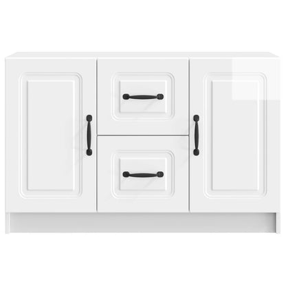 vidaXL Sideboard High Gloss White 89 x 34.5 x 57 cm Engineered Wood