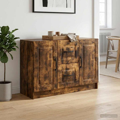 vidaXL Sideboard Smoked Oak 89 x 34.5 x 57 cm Engineered Wood