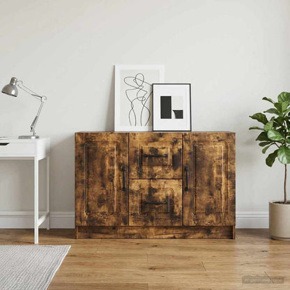 vidaXL Sideboard Smoked Oak 89 x 34.5 x 57 cm Engineered Wood