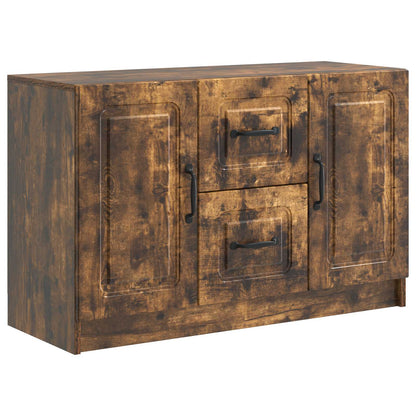 vidaXL Sideboard Smoked Oak 89 x 34.5 x 57 cm Engineered Wood