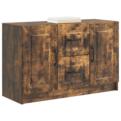 vidaXL Sideboard Smoked Oak 89 x 34.5 x 57 cm Engineered Wood