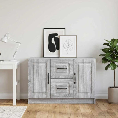 vidaXL Sideboard Grey Sonoma 89 x 34.5 x 57 cm Engineered Wood