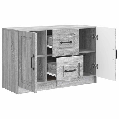 vidaXL Sideboard Grey Sonoma 89 x 34.5 x 57 cm Engineered Wood