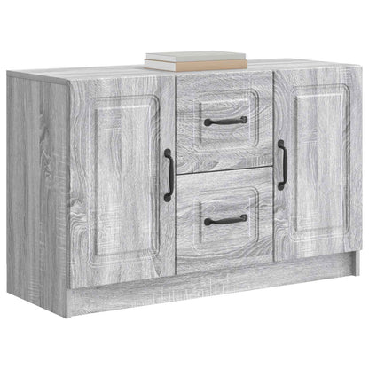 vidaXL Sideboard Grey Sonoma 89 x 34.5 x 57 cm Engineered Wood