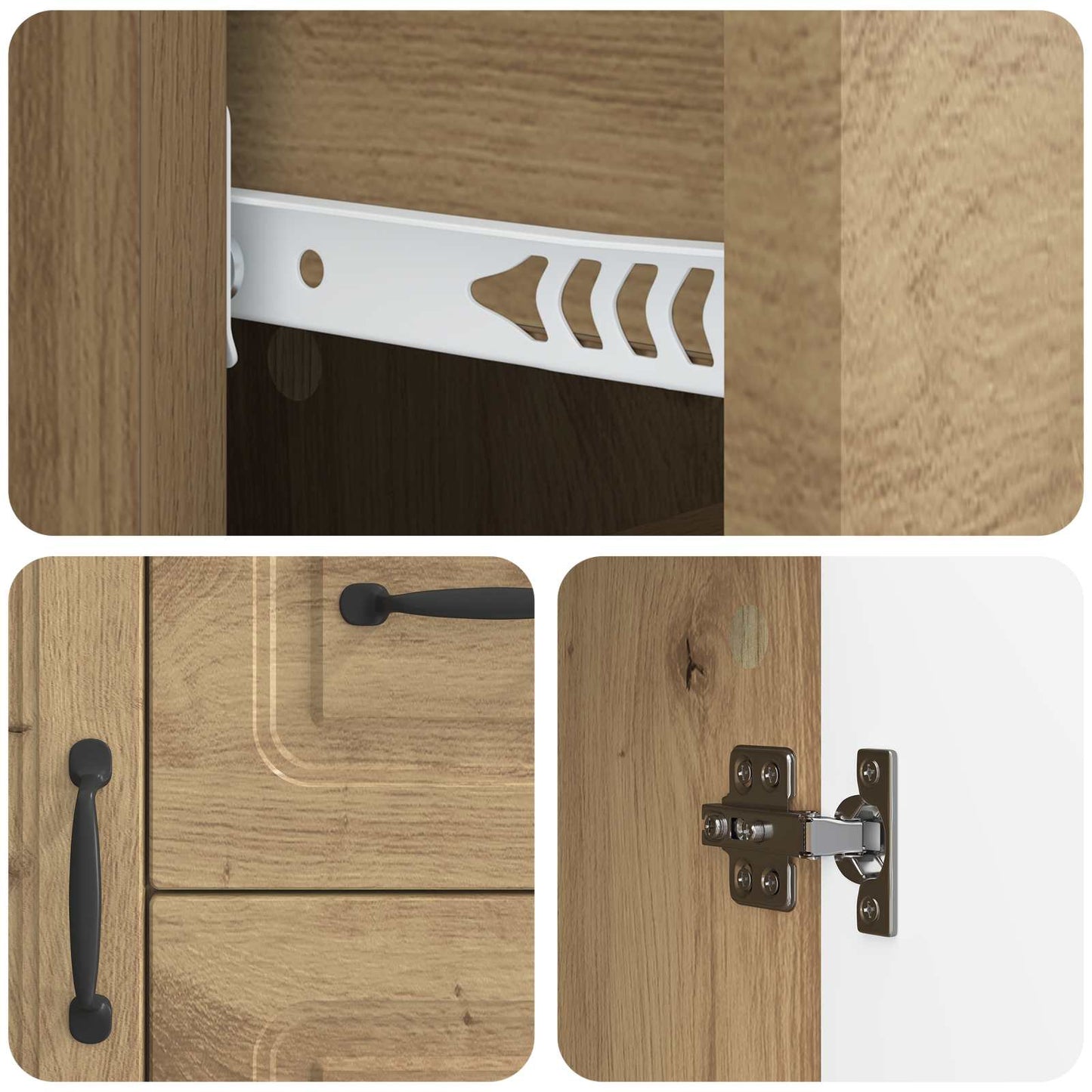 vidaXL Sideboard Artisan Oak 89 x 34.5 x 57 cm Engineered Wood
