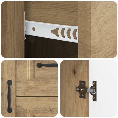 vidaXL Sideboard Artisan Oak 89 x 34.5 x 57 cm Engineered Wood