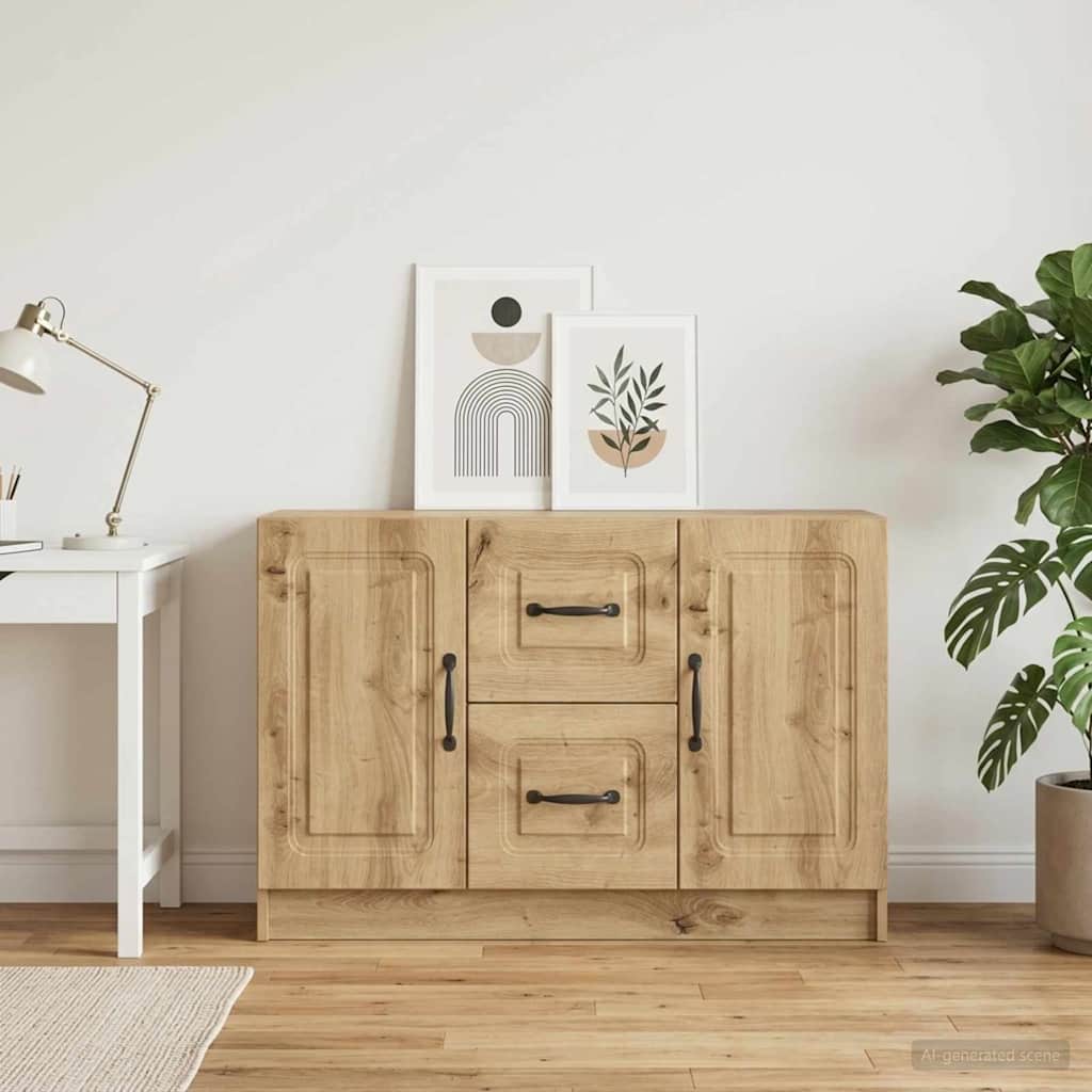vidaXL Sideboard Artisan Oak 89 x 34.5 x 57 cm Engineered Wood