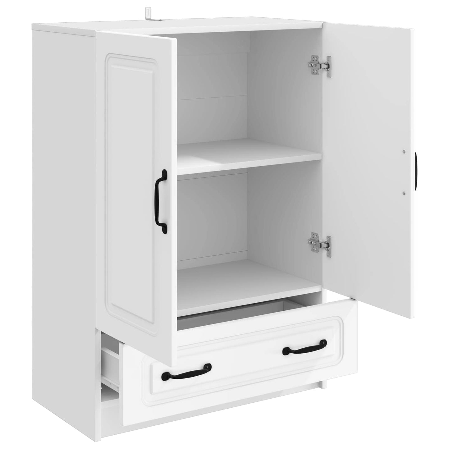 vidaXL Sideboard with Drawer White 66 x 34.5 x 92 cm Engineered Wood