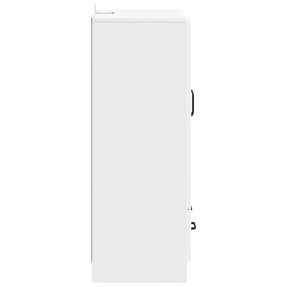 vidaXL Sideboard with Drawer White 66 x 34.5 x 92 cm Engineered Wood