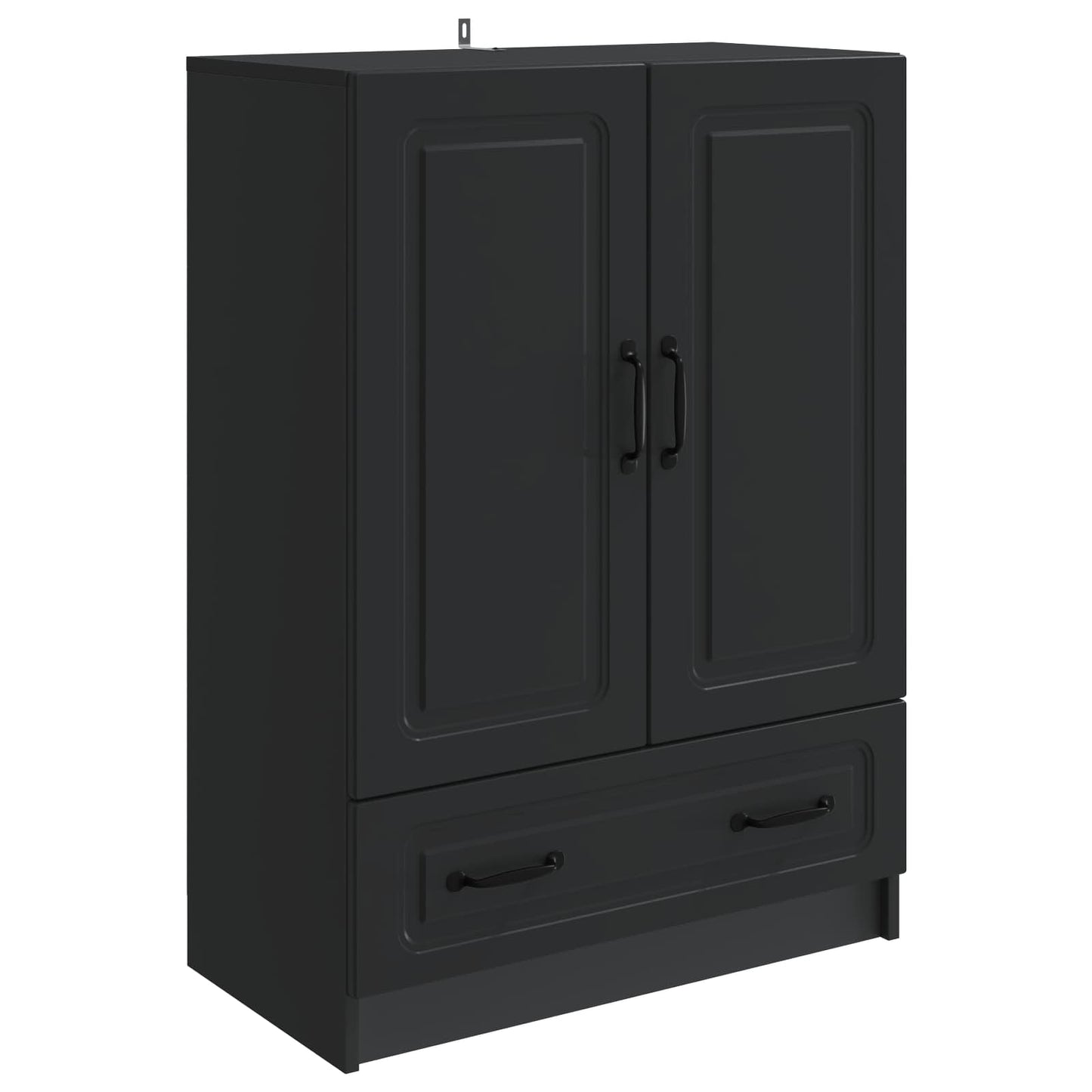 vidaXL Sideboard with Drawer Black 66 x 34.5 x 92 cm Engineered Wood
