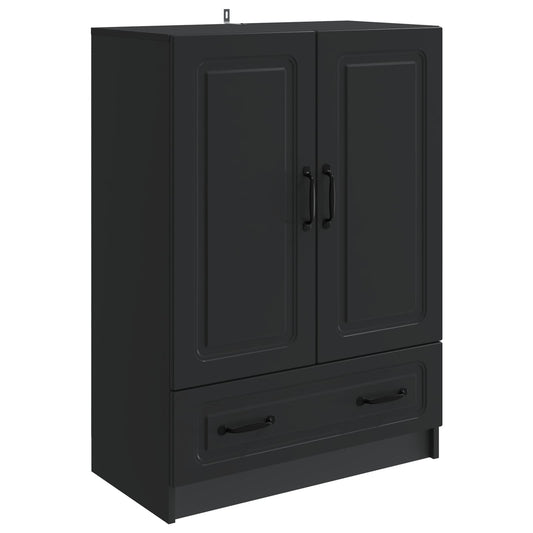 vidaXL Sideboard with Drawer Black 66 x 34.5 x 92 cm Engineered Wood