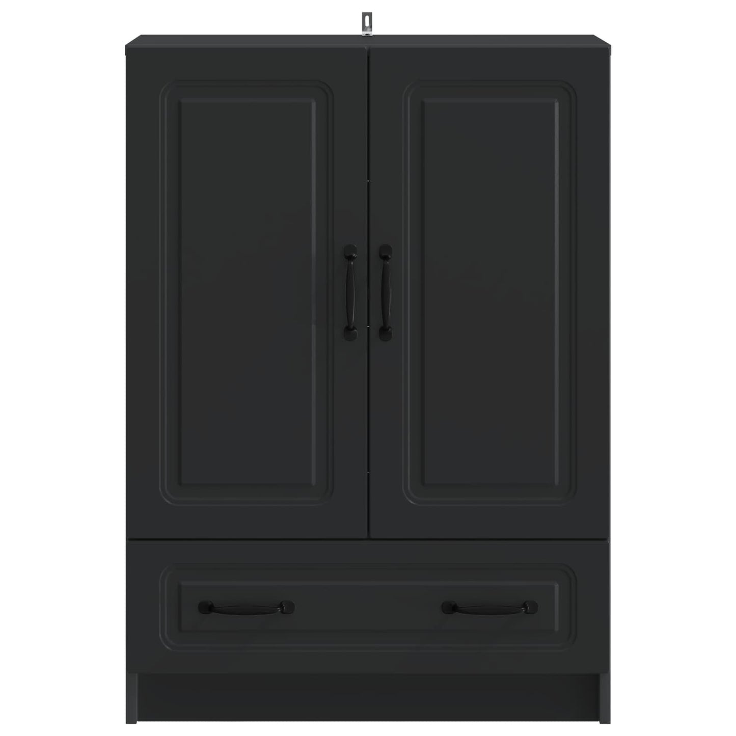 vidaXL Sideboard with Drawer Black 66 x 34.5 x 92 cm Engineered Wood