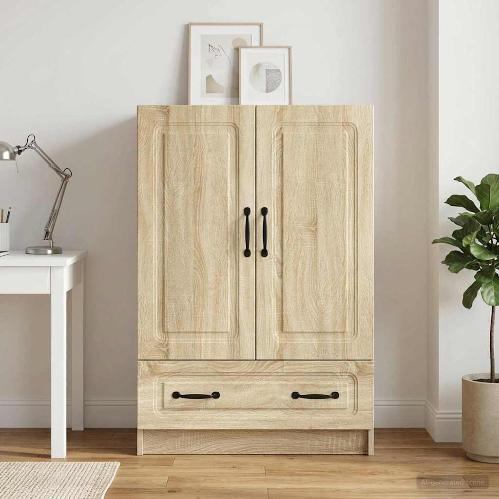 vidaXL Sideboard Sonoma Oak 66 x 34.5 x 92 cm Engineered Wood