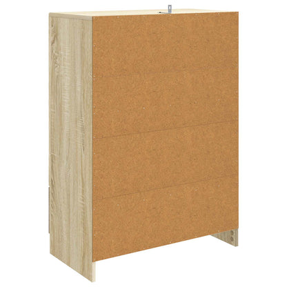 vidaXL Sideboard Sonoma Oak 66 x 34.5 x 92 cm Engineered Wood