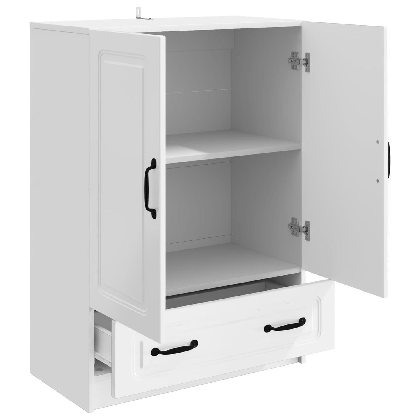 vidaXL Sideboard High Gloss White 66 x 34.5 x 92 cm Engineered Wood
