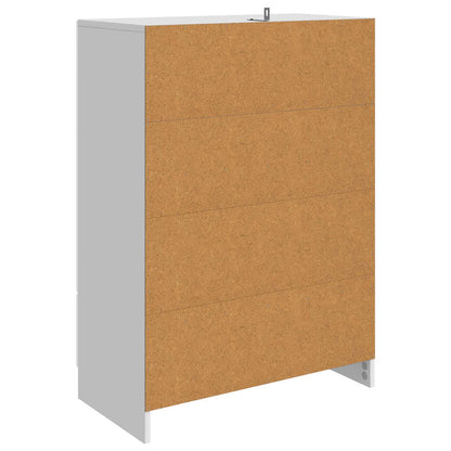 vidaXL Sideboard High Gloss White 66 x 34.5 x 92 cm Engineered Wood