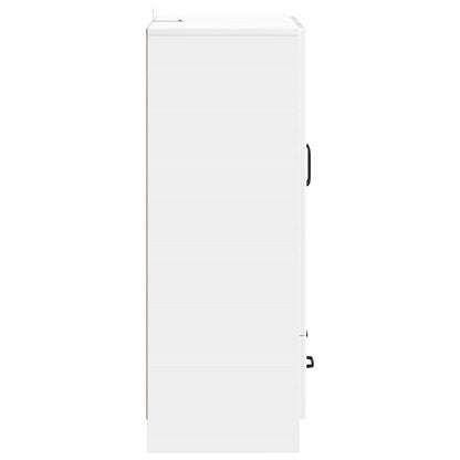 vidaXL Sideboard High Gloss White 66 x 34.5 x 92 cm Engineered Wood