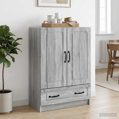 vidaXL Sideboard Grey Sonoma 66 x 34.5 x 92 cm Engineered Wood