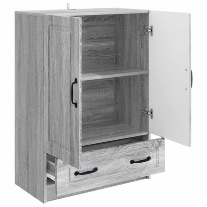 vidaXL Sideboard Grey Sonoma 66 x 34.5 x 92 cm Engineered Wood