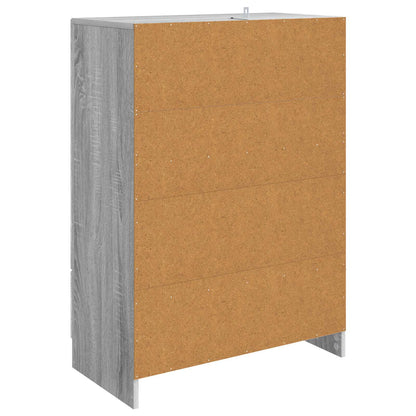 vidaXL Sideboard Grey Sonoma 66 x 34.5 x 92 cm Engineered Wood