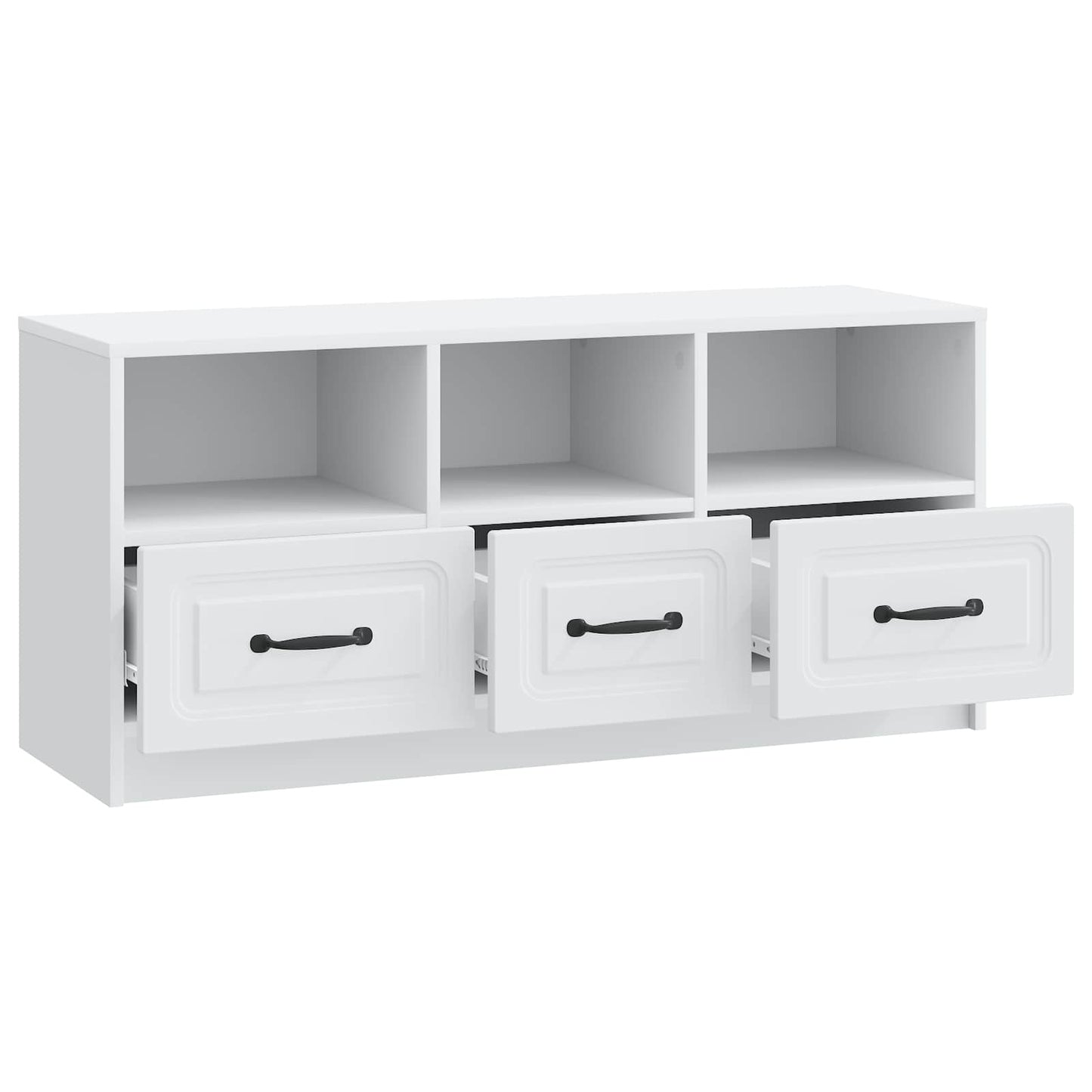 vidaXL TV Cabinet with Drawer White 102 x 34.5 x 47 cm Engineered Wood