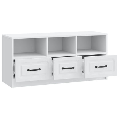 vidaXL TV Cabinet with Drawer White 102 x 34.5 x 47 cm Engineered Wood