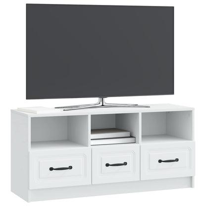 vidaXL TV Cabinet with Drawer White 102 x 34.5 x 47 cm Engineered Wood