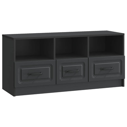 vidaXL TV Cabinet with Drawer Black 102 x 34.5 x 47 cm Engineered Wood